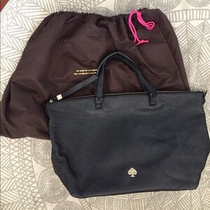 Kate Spade large leather black tote
